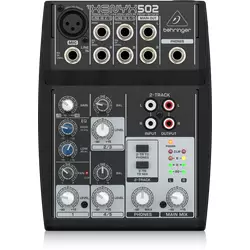 BEHRINGER XENYX 502-EU Сверхкомпактный, малошумящий микшерный пульт с фантомным питанием,