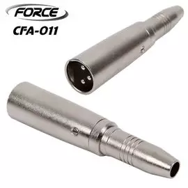 FORCE CFA-011 Переходник-адатер XLR(male)  Jack 1/4"(female) стерео