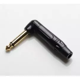 APEXTONE AP-1248 Разъем Jask моно угловой/усиленный/хром-резина черный