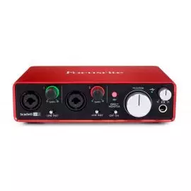 FOCUSRITE Scarlett 2i2 USB интерфейс (24/96, 2 входа/2 выхода, выход на наушники), ПО Ableton Live L