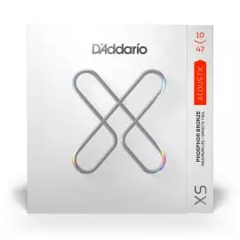 D'ADDARIO XSAPB1047 XS Комплект струн для акустической гитары, фосфорная бронза, 10-47
