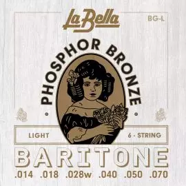 LA BELLA 40PCL Custom Light Струны для акустической гитары. Оплетка басовых струн - специальный "золотой" сплав бронзы. 011 015 022W 032 042 052