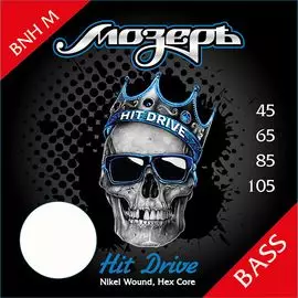МОЗЕРЪ BNH-M Hit Drive Комплект струн для бас-гитары, никелевый сплав, 45-105