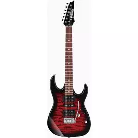 IBANEZ GRX70QA-TRB Электрогитара, темно-красная модель серии GIO, 22 лада
