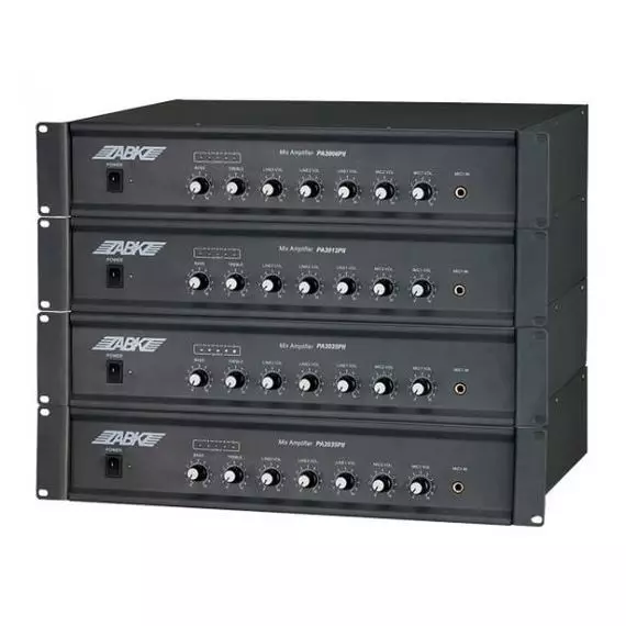 ABK PA-2012PII Микшер-усилитель вход: 2 микрофонных, 3AUX, 70/100В, 120Вт