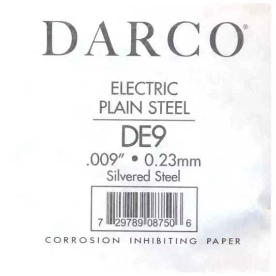 DARCO DE9 СТРУНА 1 шт для гитары Электрик, материал: Сталь посеребренная, мензура: Стандарт,  толщин