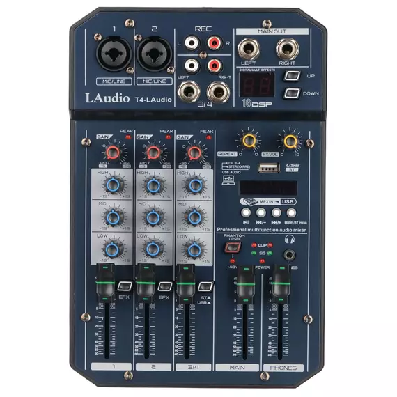LAUDIO T4-LAudio Микшерный пульт, 4 канала