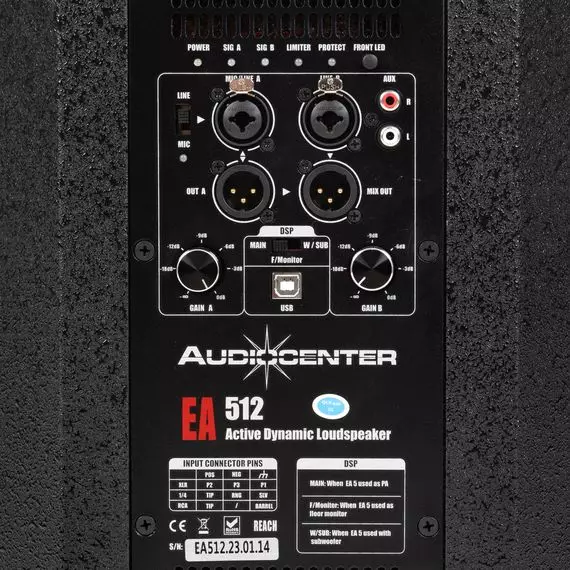 AUDIOCENTER EA512 Активная широкополосная акустическая система с DSP, SPL 2000Вт