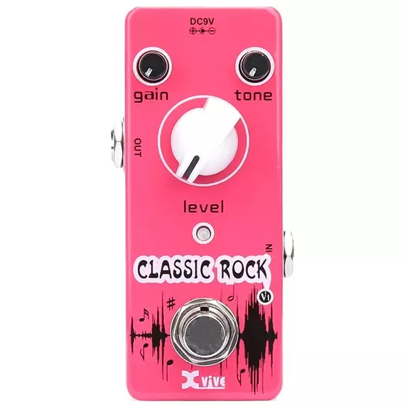 XVIVE V1 Classic Rock Педаль эффектов гитариста, металлический мини-корпус, 9В