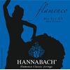 HANNABACH 827HT Blue FLAMENCO Струны для классической гитары сильного натяжения. 1, 2, 3 струны - желтый нейлон, 4, 5, 6 струны в посеребренной оплетке.
