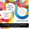HANNABACH 600MT-G3C Silver-Plated Green Комплект струн для классической гитары, среднее натяжение
