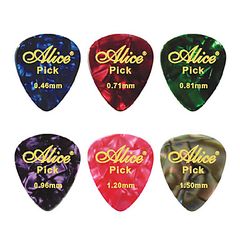 ALICE AP-600A Медиаторы, целлулоид, разноцветные, толщина 0,46-1,5