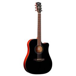 KEPMA EDCE K10 Black Matt Трансакустическая гитара, цвет черный матовый, в комплекте 3м кабель, форм