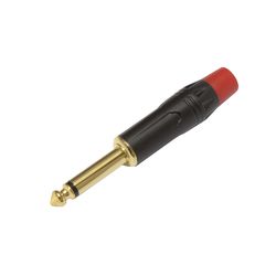 INVOTONE J180 Разъем джек моно, кабельный, 6.3 мм 'золото', корпус металл/ пластик
