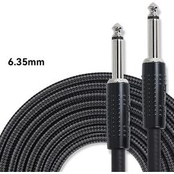 KIRLIN CIW-201B BK 20AWG Кабель инструментальный Jack-Jack 6 мм тканый 10м