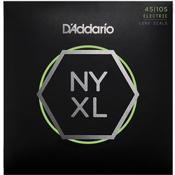 D'ADDARIO NYXL45105 NYXL Комплект струн для бас-гитары, Long Scale, L Top/Med Bottom, 45-105