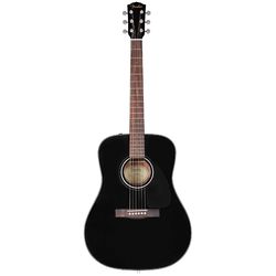 FENDER CD-60 Black акустическая гитара, форма корпуса дредноут, цвет черный, верхняя дека ель,