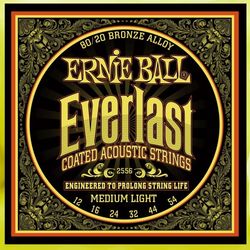 ERNIE BALL 2560 Струны для акустической гитары Everlast Coated 80/20 Bronze Extra Light