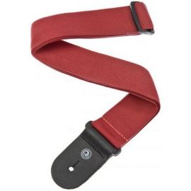 PLANET WAVES PWS101 Ремень для гитары полипропилен красный концы кожа