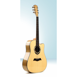 DEVISER L2-810A Гитара акустическая с вырезом, верхняя дека ель, обечайка и нижняя дека катальпа, гриф махагони, накладка грифа палисандр