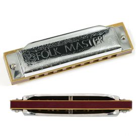 SUZUKI 1072 E губная гармоника диатоническая Folkmaster "E", 10 holes, пластиковый корпус, никелиров