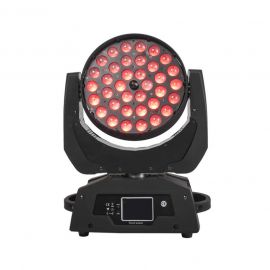 LED STAR MA3641 ZOOM RGBW светодиодная “вращающаяся голова” заливающего света.36x10W (4 цвета в 1) с