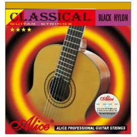 ALICE A105BK-H Струны для классической гитары, Normal tension, черный нейлон