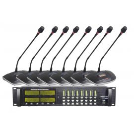 VOLTA USC-101T Беспроводная дискуссионная радиосистема, комплект из 8 настольных микрофонов и много