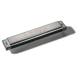 HOHNER Big Valley 2550/48 С (M255001) Губная гармоника,48 медных язычков Платы: медь 0,9 мм Корпус: ABS пластик черного цвета Материал крышки: нержавеющая сталь Тональность: C Длина: 18 см