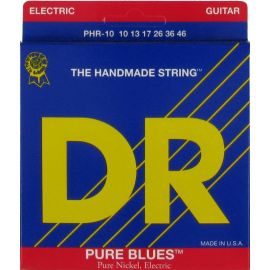 DR PHR-10 10/46 Pure Blues Medium Комплект струн для 6-струнной электро-гитары. Круглая обмотка из ч