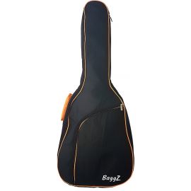 BAGGZ AB-41-7OA Чехол для акустической гитары, 41", защитное уплотнение 10мм 600D, цвет черный, оранжевая окантовка