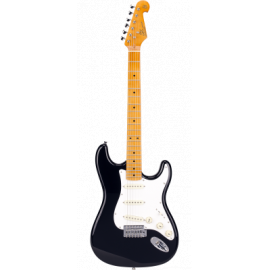 SX SST57+/BK Электрогитара, stratocaster, корпус: ольха, гриф: клён, накладка: клён, 21 лад,