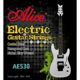 ALICE AE530XL 530 Комплект струн для электрогитары, никель, X-SUPER LIGHT. Верхние струны - неражвею