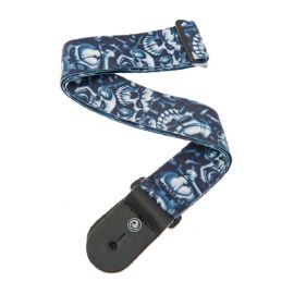 PLANET WAVES 50LT02 Ремень для гитары, плетеный, серия Lethal Threat™ , Skull Pile