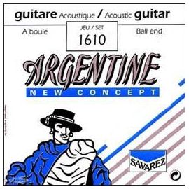 SAVAREZ 1610  Argentine (010/045) Струны д/акуст. гитар посеребренная обмотка, круглые наконечники,