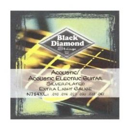 Black Diamond N754XL Струны для акустической гитары .010-.047, silver N754XL