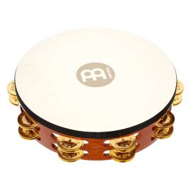MEINL TAH2B-AB Тамбурин деревянный, ручной, латунные бубенцы, два ряда, цвет: коричневый