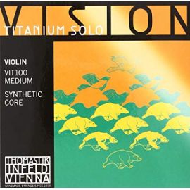 THOMASTIK VIT100 Vision Titanium Solo Комплект струн для скрипки размером 4/4, среднее натяжение,