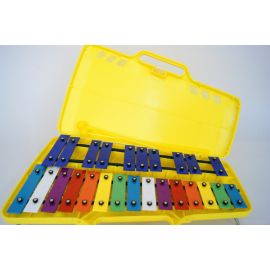 BRAHNER TL25S Металлофон  хроматический, разноцветные пластины, 25 нот, в пластиковом  кейсе, палочк
