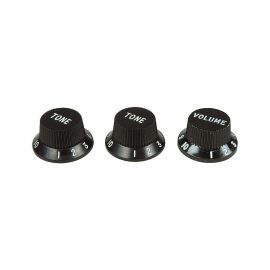 PARTS KN005 Ручка для электрогитары, пластик, тип Strat (аналог H91) - Tone, Volume, цвет черный