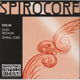 THOMASTIK S15A Spirocore "Красный" Комплект струн для скрипки размером 4/4, среднее натяжение.
