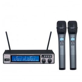 B&G IU-265 Радиосистема вокальная, UHF 600-870MHz, 7 групп по 7-11 каналов, LCD дисплей, кварцевая стабилизация, 2 ручных микрофона