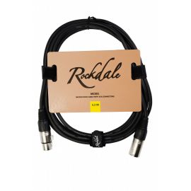 ROCKDALE MC001.3.3 MICROPHONE CABLE WITH XLR CONNECTORS, 3,3 METERS