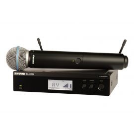 SHURE BLX24RE/SM58 M17 радиосистема с ручным передатчиком SM58. Кронштейны для крепления в рэк в комплекте