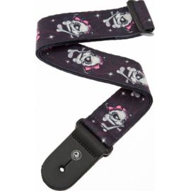 PLANET WAVES 50LT03 Ремень для гитары, плетеный, серия Lethal Threat,  Miss Skull