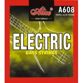 ALICE A608(4)-M Medium 045-105,Комплект струн для бас-гитары, сталь/сплав никеля