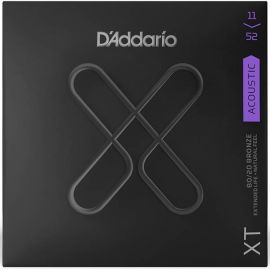 D'ADDARIO XTABR1152 XT Комплект струн для акустической гитары, бронза 80/20, 11-52, с покрытием