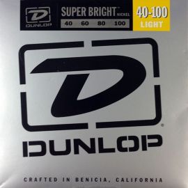 DUNLOP DBSBN40100 Super Bright Комплект струн для бас-гитары, никелированные, Light, 40-100