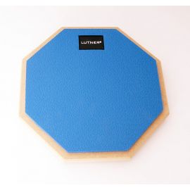 LUTNER FS2 Тренировочный пэд 8" для барабанщика шестиугольный, белая резина, черная основа.