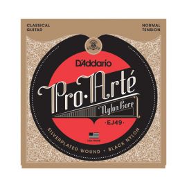 D'ADDARIO EJ49 Набор 6 струн для гитары классик нейлон черный-серебро NT 028-043